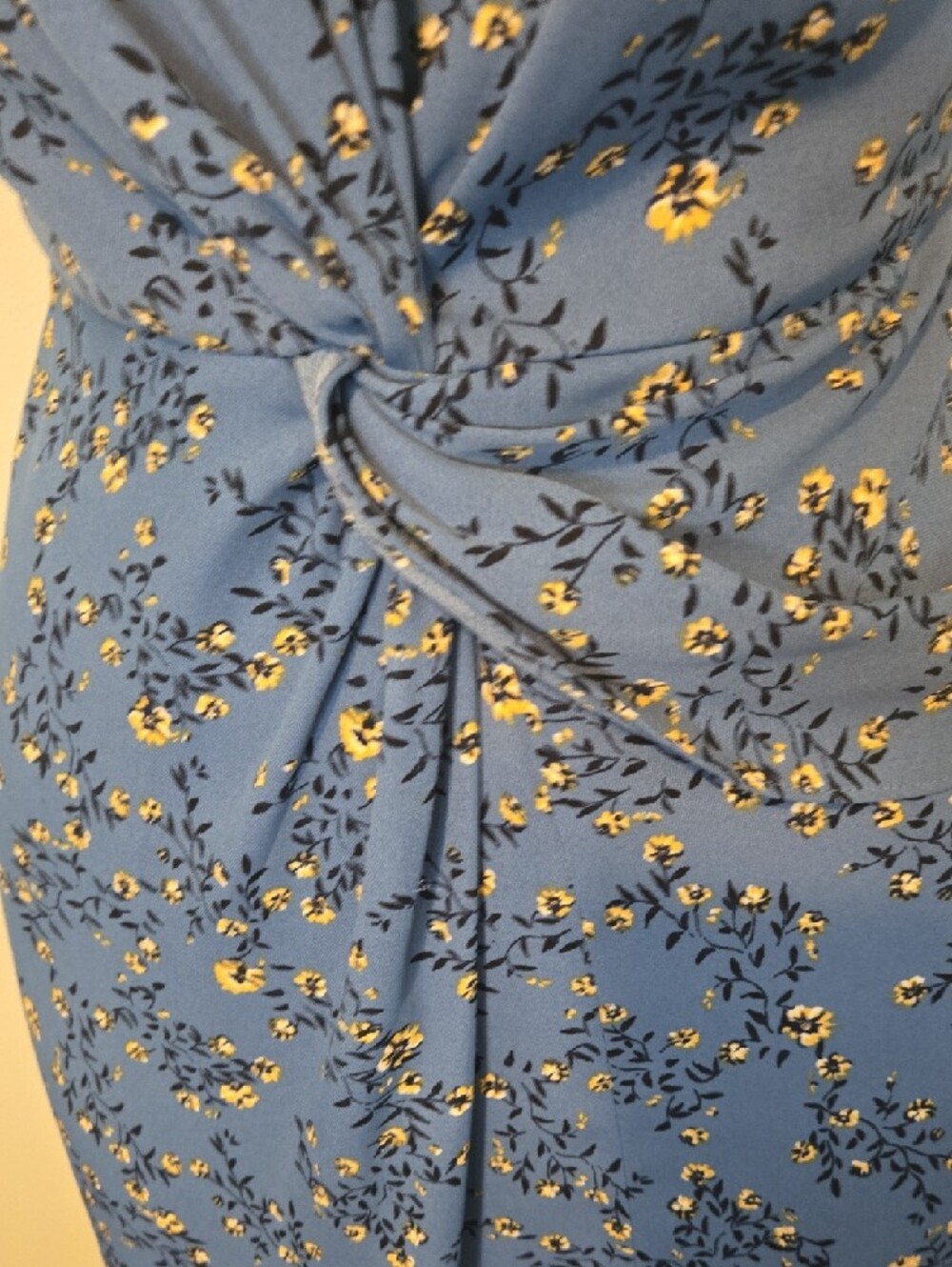 RW&CO. Blue Floral Knot-Front Midi Dress - Picture 2 of 7